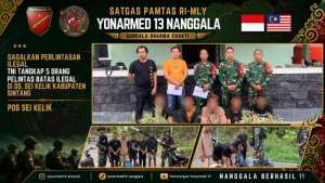 Gagalkan Perlintasan Ilegal, Satgas Pamtas Yonarmed 13/Nanggala Amankan 5 Calon Pekerja Migran Non-Prosedural di Perbatasan