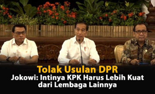 Presiden Jokowi Tidak Setuju Sejumlah Substansi Revisi UU KPK