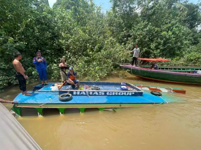 Speed Boat Penumpang Tenggelam di Muara Telang Banyuasin, Satu Orang Dilaporkan Meninggal
