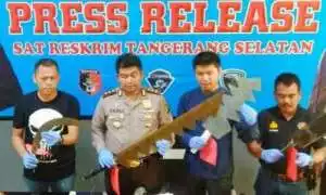 Tim Vipers Polres Tangsel Tahan 31 Tersangka Bawa Sajam Golok Sisir