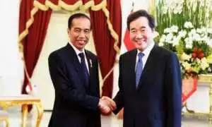 Bertemu Presiden Jokowi, PM Korsel Sebut Pembukaan Asian Games 2018 Sangat Impresif