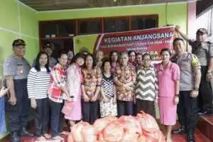 Anjangsana Polres MTB Kepada Warakawuri Dalam Rangka HUT Bhayangkara ke 73
