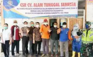 Cegah Penyebaran Virus Corona, CV. ATS  Lakukan Penyemprotan Disinfektan Ditempat Fasilitas Umum Jayapura, OKU Timur
