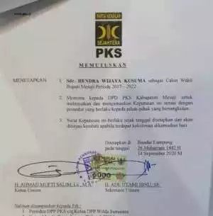 Pasal Wabup Mesuji, PKS Usung Hendra Wijaya