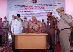 ATR/BPN OKU Timur Deklarasi Pencanangan Zona Integritas WBK Dan WBBM