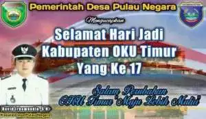 David Irhamnudin, S.H "DIRGAHAYU KABUPATEN OKU TIMUR KE - 17"