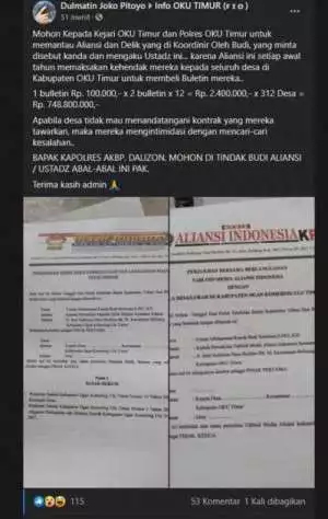 Tidak Hanya Mendukung, Sekwan Juga Minta Aliansi Indonesia Ikut Mempublikasikan Kegiatan DPRD OKU Timur