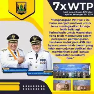 Terima Penghargaan WTP Ke 7, H.Marwan "SUKABUMI BISA"