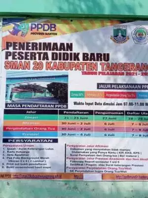 Calon Peserta Didik Baru SMAN 20 Kabupaten Tangerang Merasa Kesulitan Pendaftaran Online