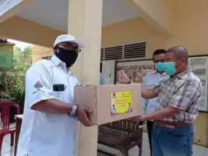 Dinas PERKIM Kab. Sukabumi Bagi-Bagi Sembako Dimasa PPKM, Sebagai Bentuk Kepedulian Masyarakat Terdampak Covid-19