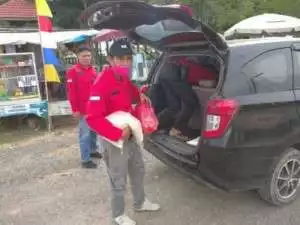 PWRI Mesuji Salurkan Sembako, Saparun: "Terimakasih, Pak Wartawan."