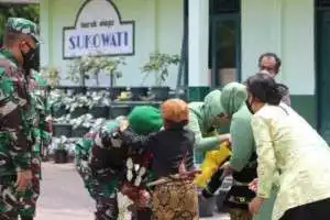 Danrem 074/Wrt Kunjungi Kodim, Begini Tanggapannya Soal Pencapaian Vaksinasi di Kabupaten Sragen