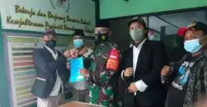 LBH PMBI Perwakilan Kosambi Sambangi Koramil 01/Tln Jalin Sinergitas