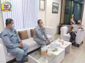 Kegiatan Silahturahmi Kepala Kantor Stasiun Bumi Bakamla Babel Letkol Leonardi Hilman, S.E. M.T., beserta personil kepada Kapolda Provinsi Bangka Belitung Irjen Anang Syarif Hidayat.