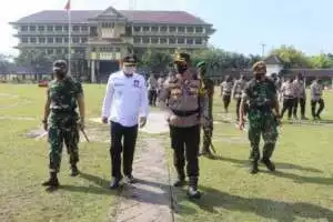 Jelang Natura Personil Kodim 0510/Trs Apel Gelar Pasukan Operasi Lilin Maung Tahun 2021 