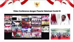 Presiden Jokowi Tinjau Program Vaksinasi di Kabupaten Madiun