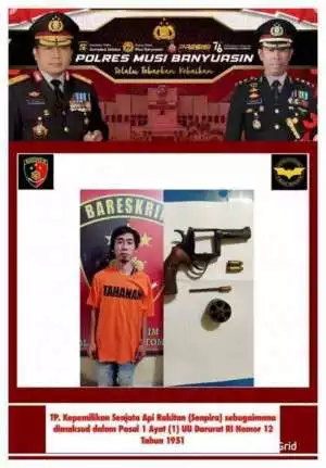 Tim Polres Muba mengamankan kepemilikan Senjata Api Rakitan Ilegal
