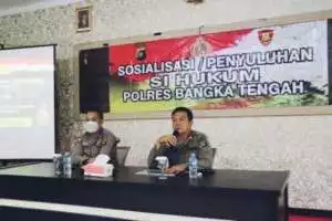 Bidang Hukum Polda Kep.Bangka Belitung ; Sosialisasi Pemahaman Hukum Kepada Personil Polres Bangka Tengah