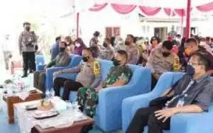 Kapolres Pangkalpinang ; Menghadiri Zoom Meeting Vaksinasi Booster Serentak Indonesia Bersama Kapolri