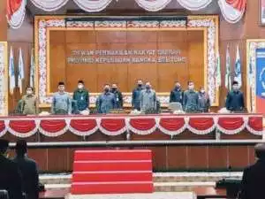 Danrem 045/Gaya Rapat Paripurna Usulan Pemberhentian Gubernur dan Wakil Gubernur Babel 2017 s.d 2022.