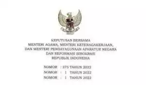 Inilah SKB 3 Menteri Perubahan Hari Libur Nasional dan Cuti Bersama Tahun 2022