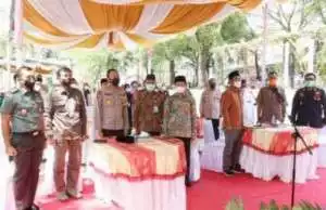 Danrem 045/Garuda Jaya ;Brigjen TNI Ujang Darwis, MDA Sambut Kedatangan (Menparekraf) RI Sandiaga Salahuddin Uno