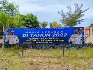 Sepanduk Polres Bangka Barat Bertebaran, Ini Isinya