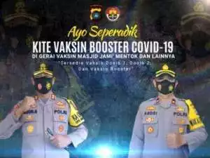 Kapolres Bangka Barat Ajak Masyarakat Segera Vaksinasi Booster, Ayo Seperadik