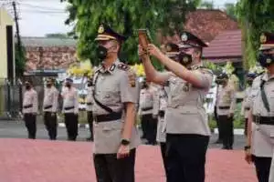 Kapolres Muba AKBP Alamsyah Peluppessy, SH, Sik, MSi, Pimpin Sertijab