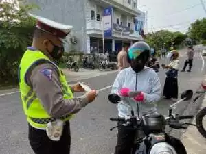 Polres Babar Gelar Operasi Patuh Menumbing 2022, Ratusan Pengendara di Tilang