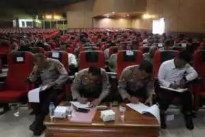 Ratusan Personel Polres Muba Mengikuti Test Psikologi.