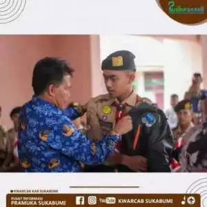 Ketua KWARCAB Pramuka Kab. Sukabumi Melepas Peserta Perkemahan Wirakarya Daerah (PWD) Kontingen Cab Sukabumi, Muhammad Solihin "Tolong Jaga Kesehatan dan Keselamatan Selama Berkegiatan"