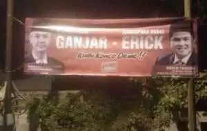 Jadi Perbincangan Hangat, Spanduk Ganjar-Erick Tohir Bermunculan di Kota Solo Terkait Pilpres 2024
