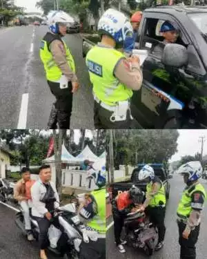 Demi Tertib Berlalu Lintas ; Sat Lantas Polres Bangka Gelar Patroli Kamseltibcar