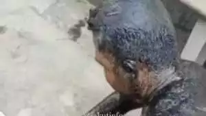 Viral, Pengendara Motor Disiram Air Keras Lalu Ceburkan Diri ke Selokan