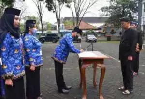 Penyerahan SK dan Sumpah CPNS di Karanganyar, Bupati Sempat Marah Gara-gara Ini