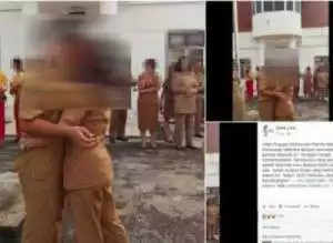 Terlalu..!! Pose 2 ASN di Wonogiri Ciuman Mesra Viral Dimedsos, Mereka Ngaku Selingkuh Alasan Khilaf