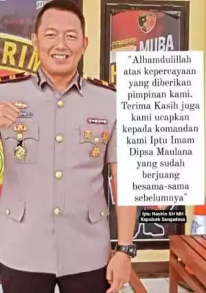 Iptu Nasirin SH.MH Resmi Jabat Kapolsek Sanga Desa.