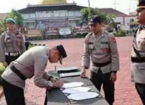 Kapolres Muba Pimpin Sertijab Kapolsek Dan Kasat.