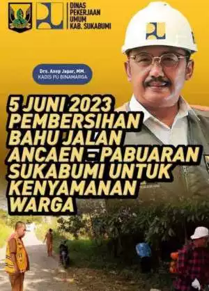 Pembersihan Bahu Jalan Anceun - Pabuaran Sukabumi Untuk Kenyamanan Warga
