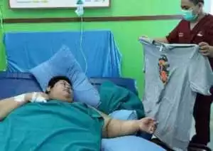  Pria obesitas dengan bobot 260 kilogram asal Ciledug Kota Tangerang meninggal dunia 