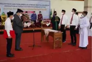 Pelantikan serta pengambilan Sumpah Satgas PTSL BPN Banyuasin Sumsel.