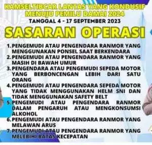 Hari Ini Korlantas Polri Mulai Gelar Operasi Zebra Serentak, Ini Target Prioritas Pelanggarannya