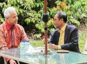 Ngopi bareng Ganjar dan Mahfud MD, nostalgia sebagai sahabat