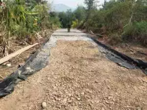 Lurah Sumber Agung Sukseskan DAU dengan Fisik Rabat Beton.