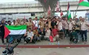 Forum cakar sriwijaya sumatera selatan peran aktif aksi bela palestina di masjid agung Palembang.