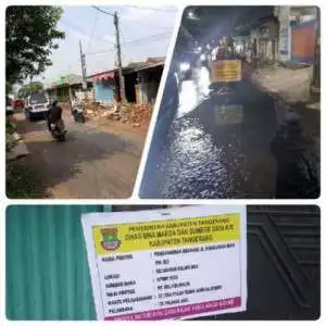 Proyek drainase PT Palindo Jaya patahkan pipa Perumdam TKR Kabupaten Tangerang 