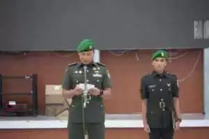 Korem 102/Pjg Gelar Upacara Peringatan Hari Juang TNI AD Tahun 2023.