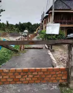 Ganti Rugi Jalan Menuju Jembatan Gantung Desa Tanjung Lubuk OKI, Beginilah Penjelasan Kadesnya.