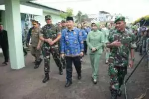 Danrem 044/Gapo Meninjau Kegiatan Donor Darah Dalam Rangka HUT Persit KCK ke-78
